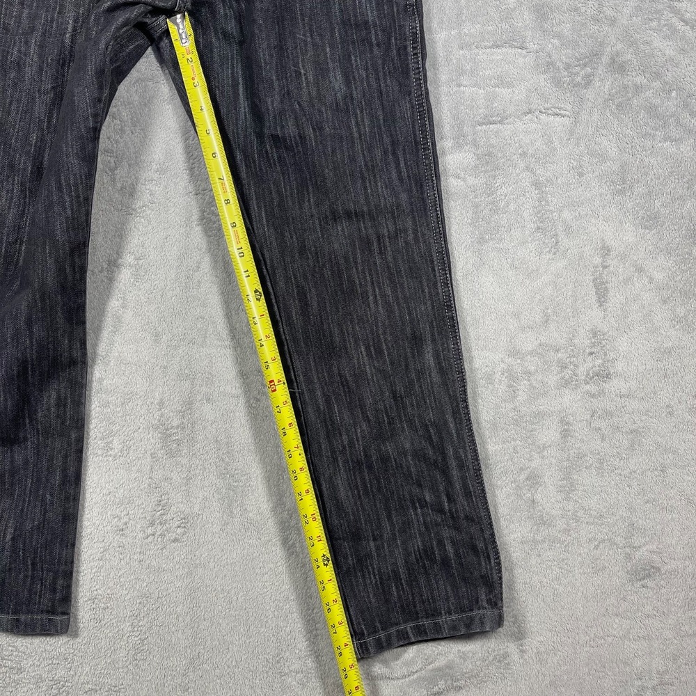 Southpole Jeans Men 32 31x29 Acid Washed Black Straight Leg Denim Streetwear Y2K - Picture 4 of 13